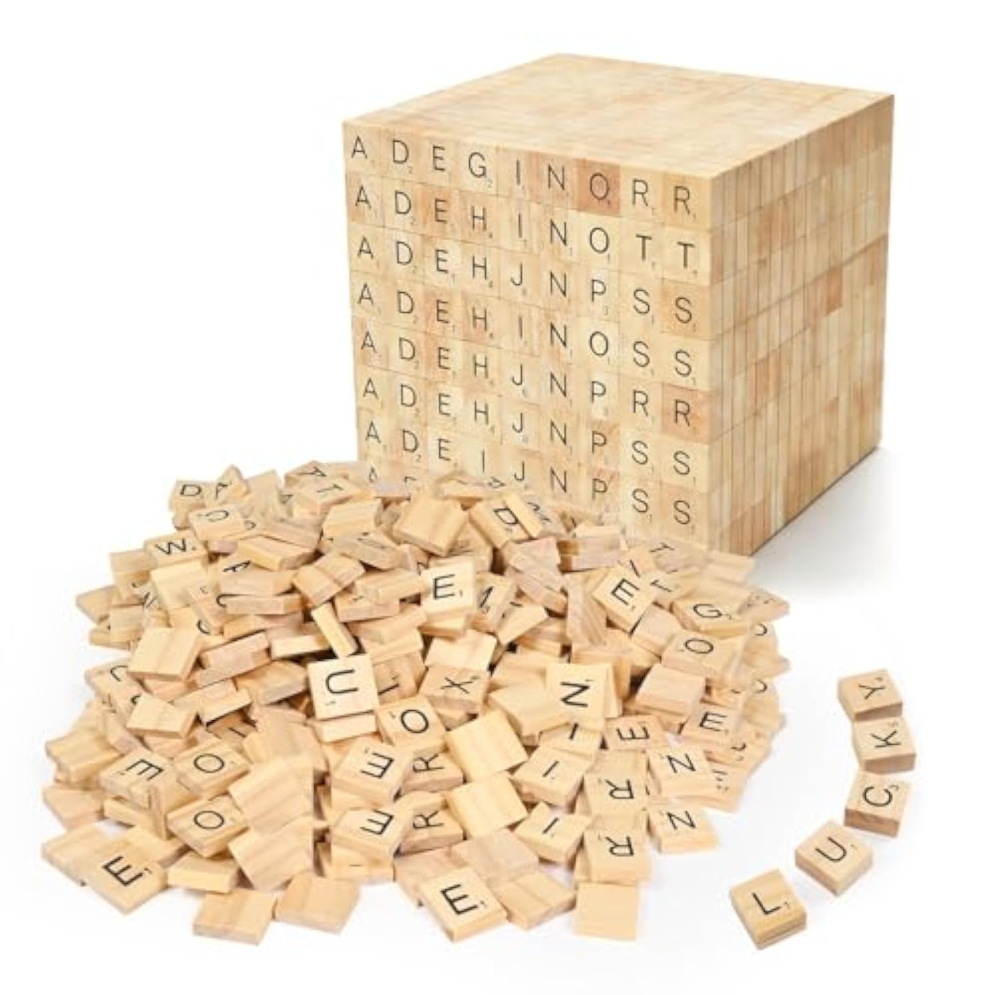 Wooden Letter Tiles for Decorative Wall Art, 2000 PCS